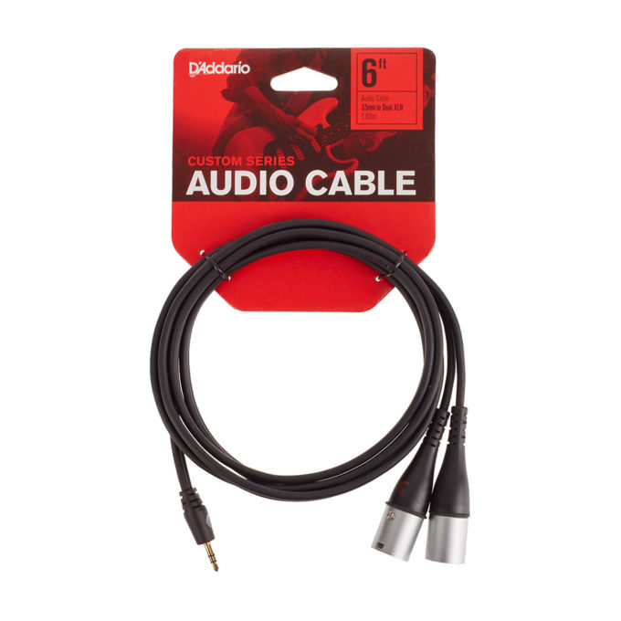 CABLE AUDIO D ADDARIO TRS 1/8 A 2 XLR MACHO PW MPXLR 6 NI