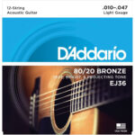 JUEGO CUERDA GUITARRA ACUSTICA D ADDARIO EJ36 12 CUERDAS NI