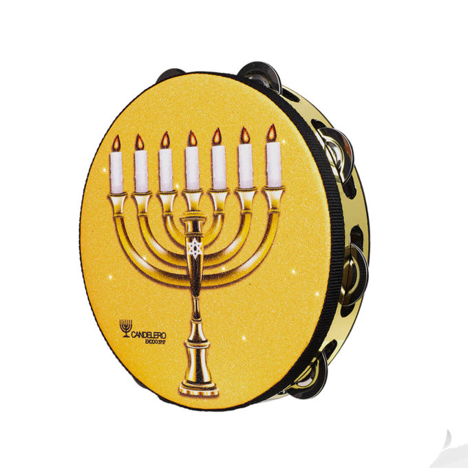 PANDERO KAIROS LINEA CLASICA DELUXE CANDELERO GOLD METALIZADO 8.5 1F